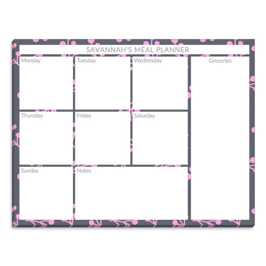 Flowery Edged Meal Planner